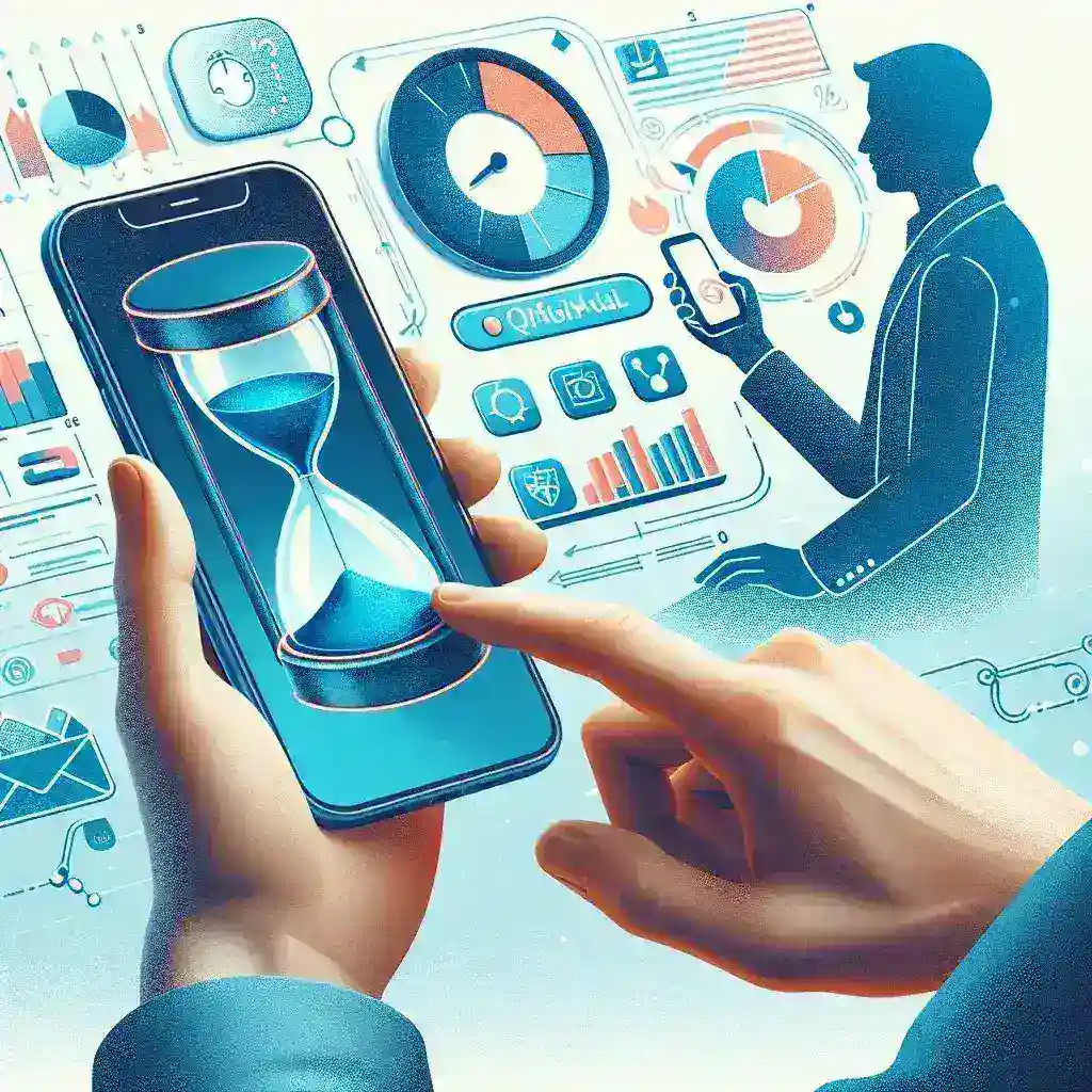 "Aplicaciones para medir el tiempo frente a la pantalla: gráfico de estadísticas de uso digital para controlar el consumo en dispositivos móviles y computadoras."